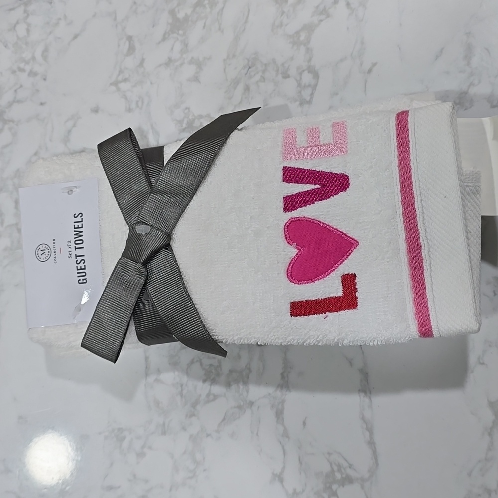 Valentine's Day Hand & Guest Towels-Love - Picture 3 of 12